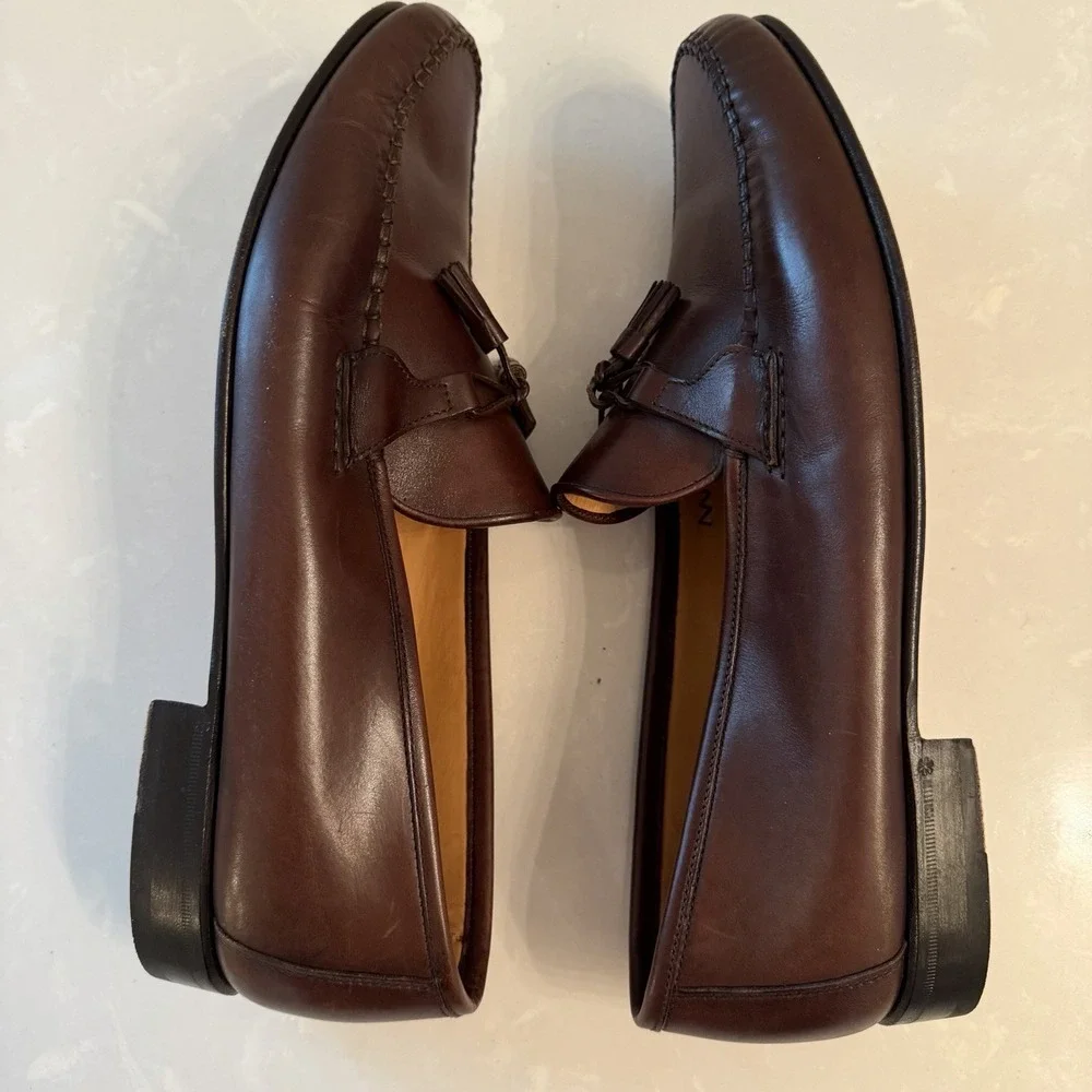 Allen Edmonds Men's Brown Tassel Loafers Size 14 D Made In Italy